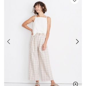 Madewell windowpane pleated pants